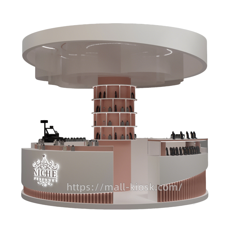 round perfume kiosk 