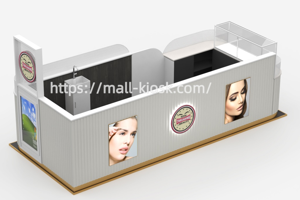 eyebrow thrading kiosk