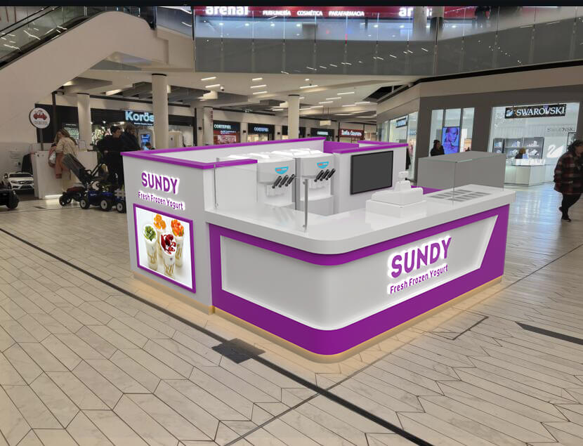 Frozen yogurt kiosk
